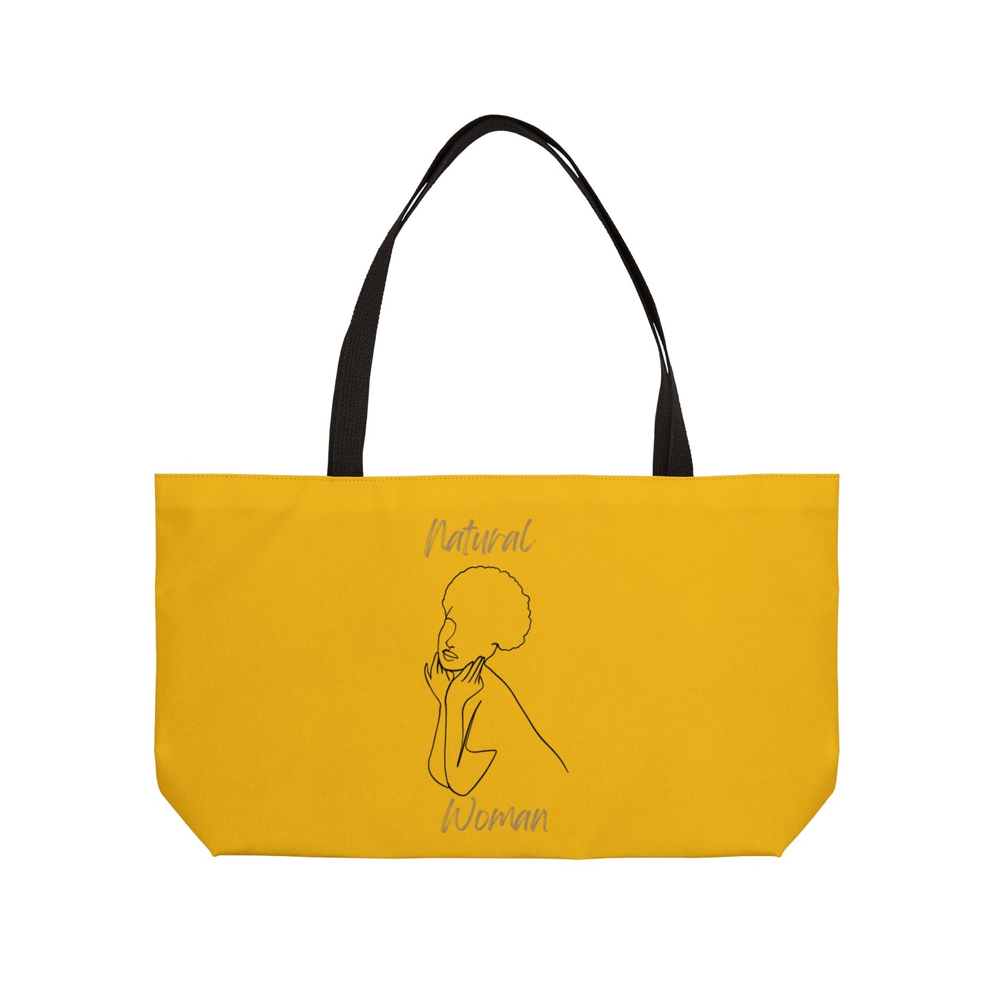 Natural Woman Cute Afro (BL) Weekender Tote Bag YELLOW