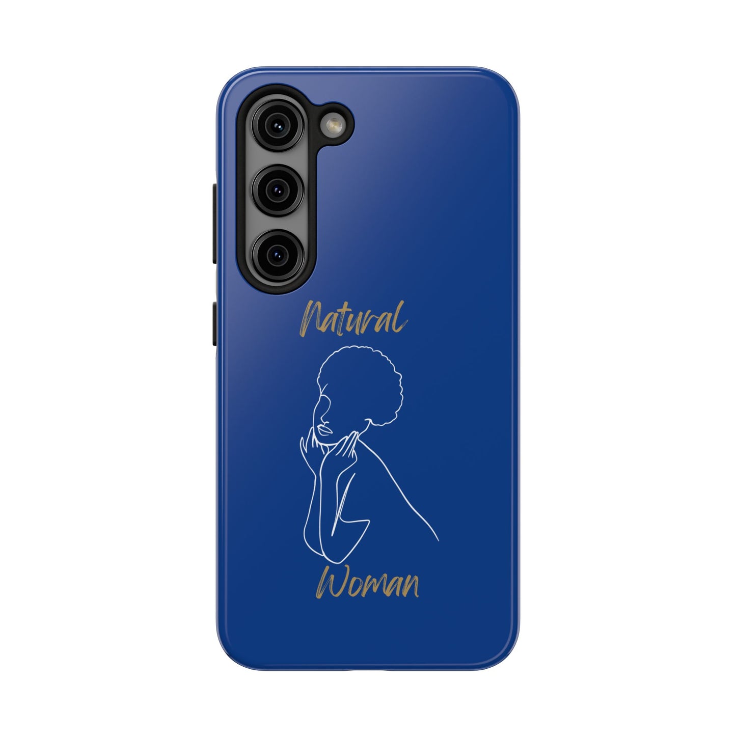 Natural Woman Cute Afro (WL)Tough Phone Cases DARK BLUE