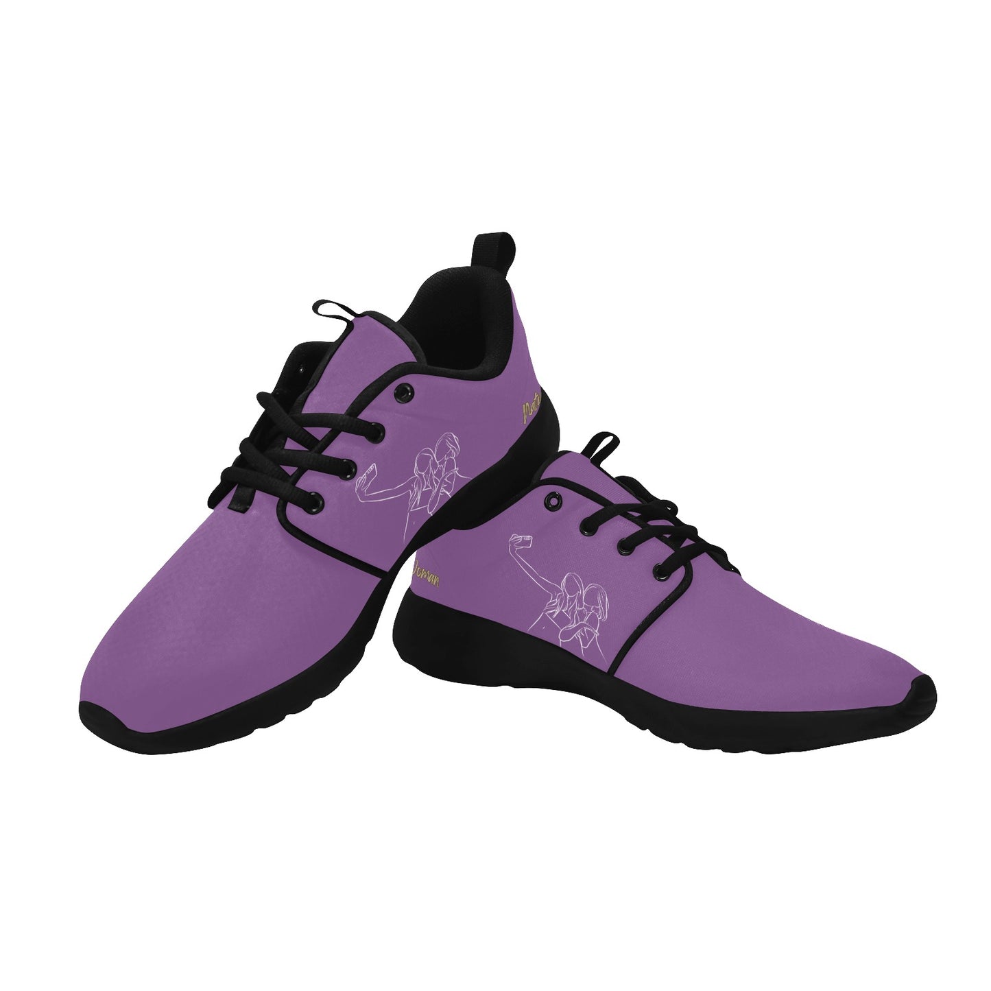 Natural Women FRIENDS SELFIE (WL) PURPLE w/ Black Sole Sneakers