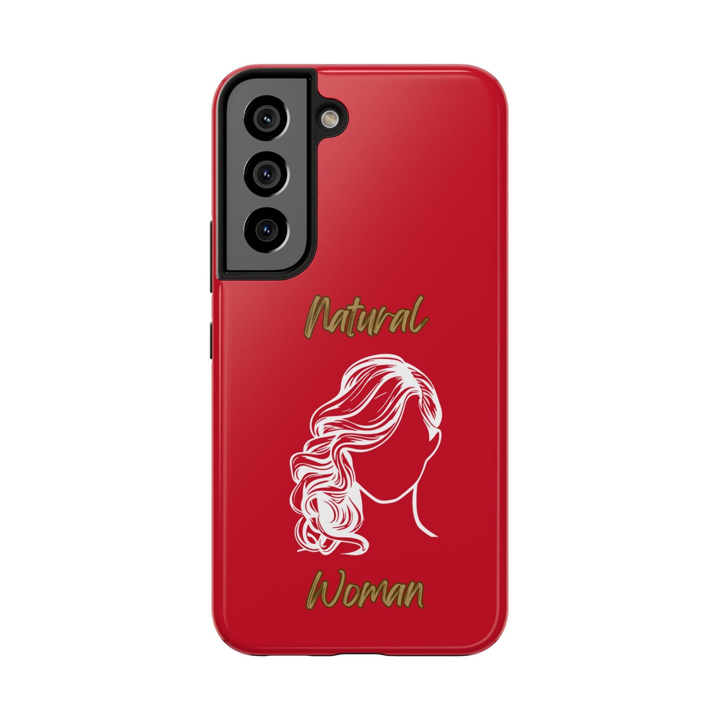 Natural Woman Long Curl (WL)Tough Phone Cases DARK RED