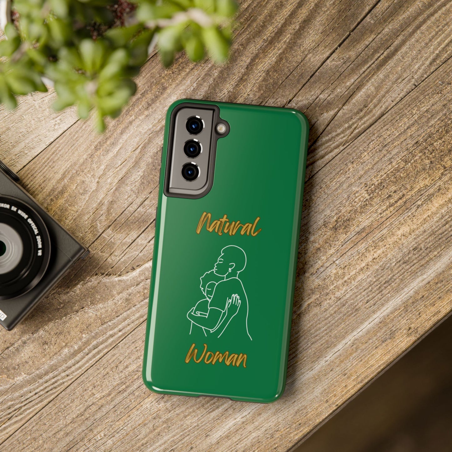 Natural Woman Safe With Momma (WL) Tough Phone Cases DARK GREEN