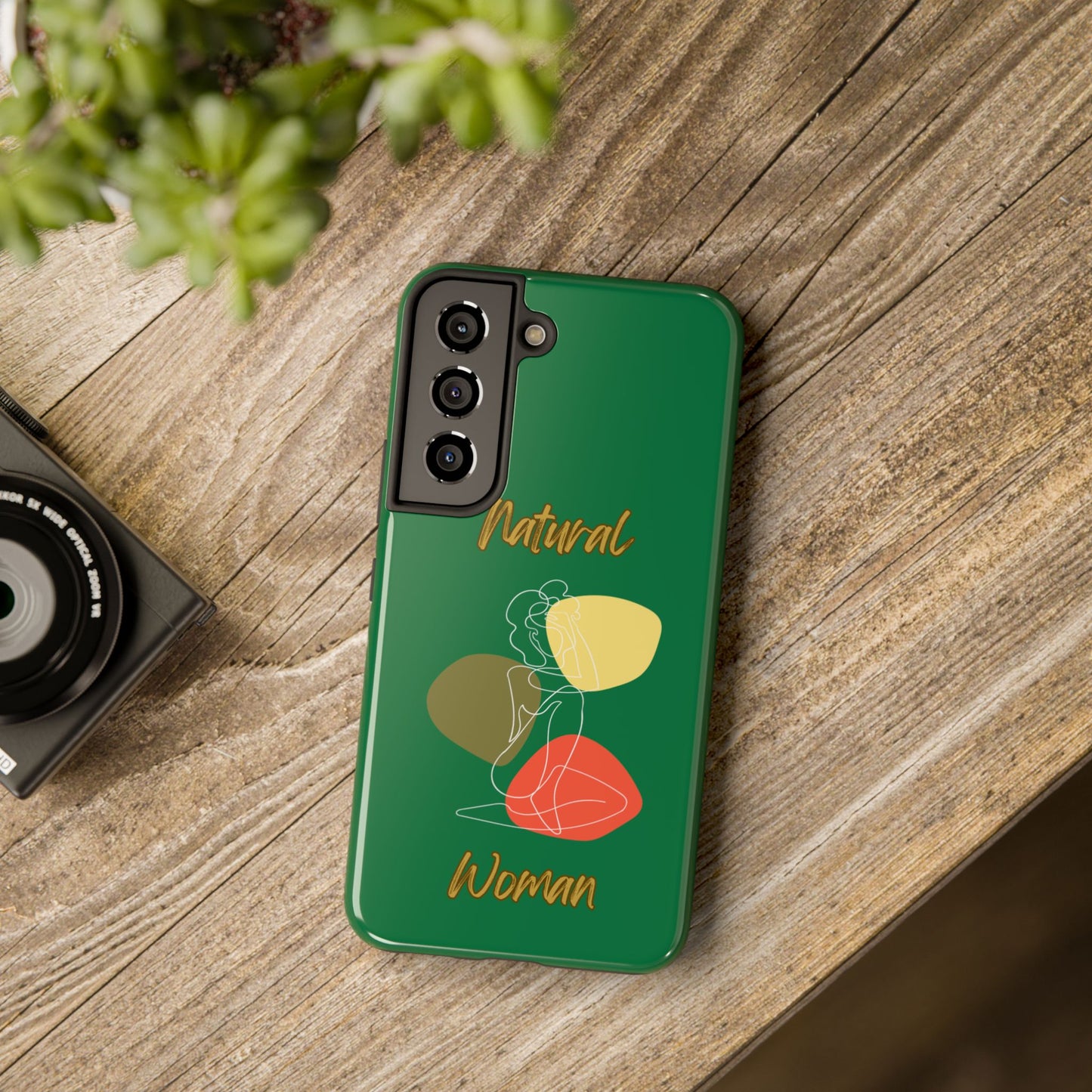 Natural Woman Colorful Pose (WL)Tough Phone Cases DARK GREEN