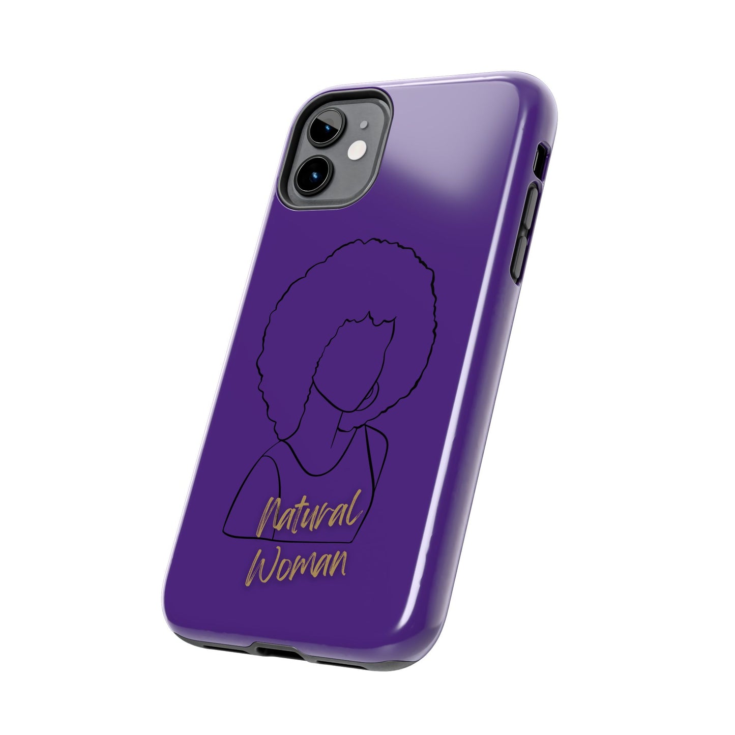 Natural Woman Afro (BL)Tough Phone Cases PURPLE