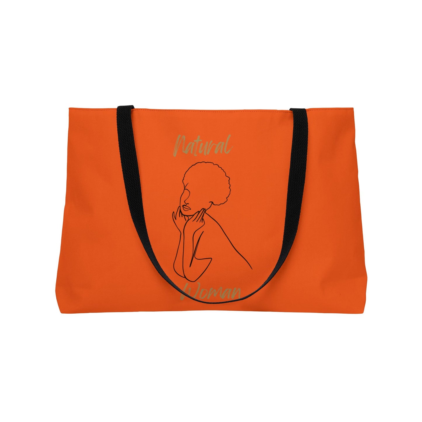 Natural Woman Cute Afro (BL) Weekender Tote Bag ORANGE