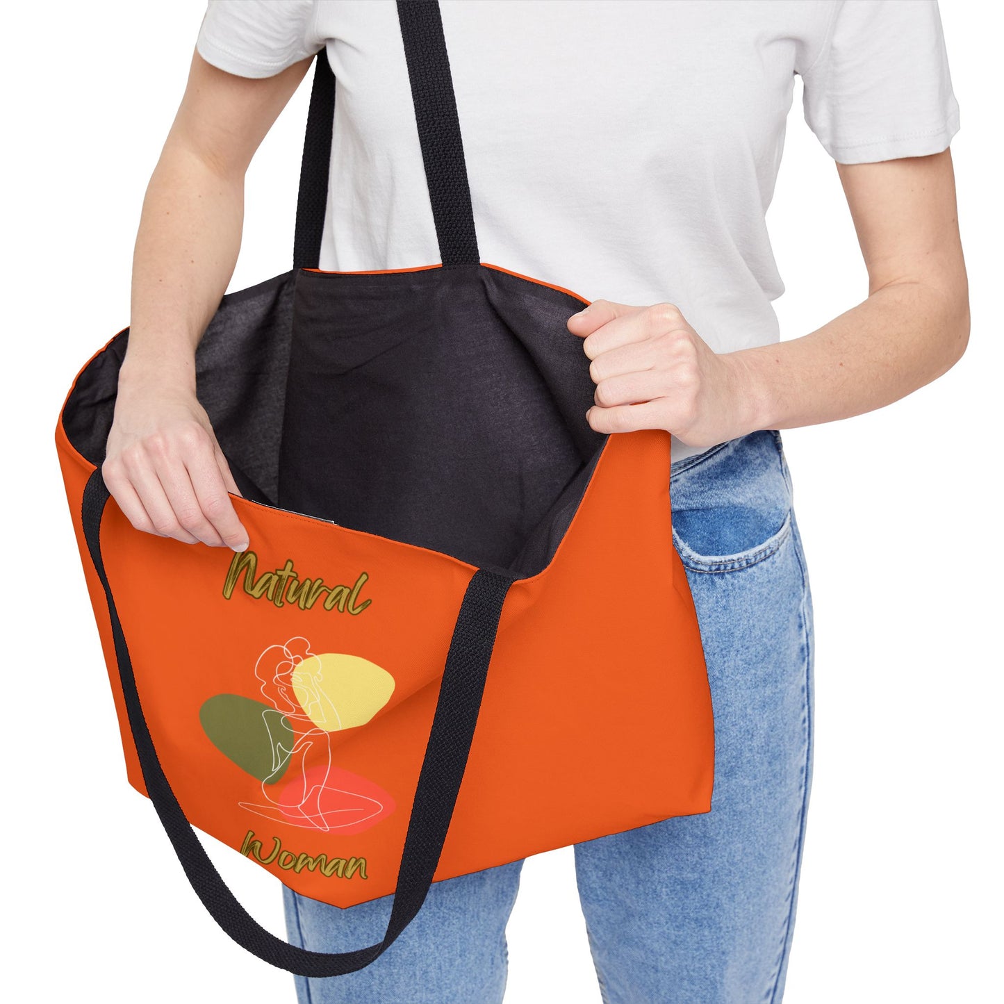 Natural Woman Colorful Pose (WL) Weekender Tote Bag ORANGE