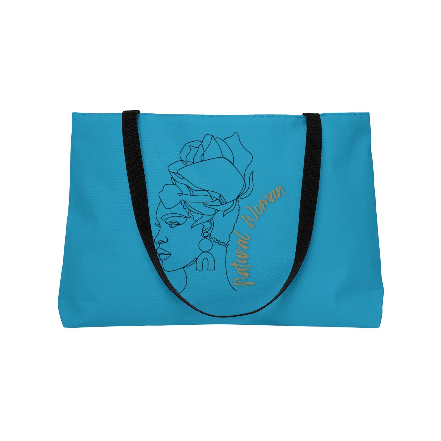 Natural Woman Flower Wrap (BL) Weekender Tote Bag TURQUOISE