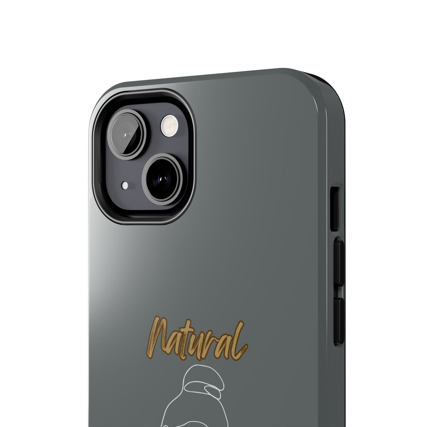 Natural Woman Sassy Bun (WL) Tough Phone Cases DARK GREY