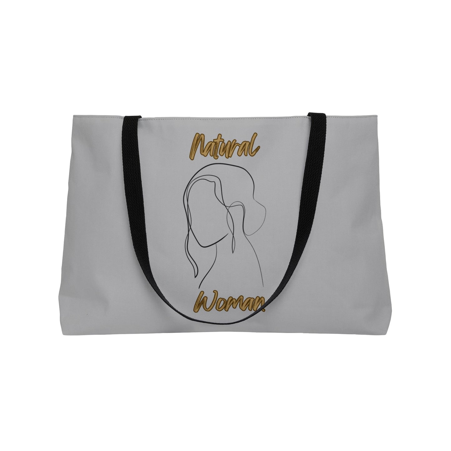 Natural Woman Hanging Hair (BL) Weekender Tote Bag LIGHT GREY