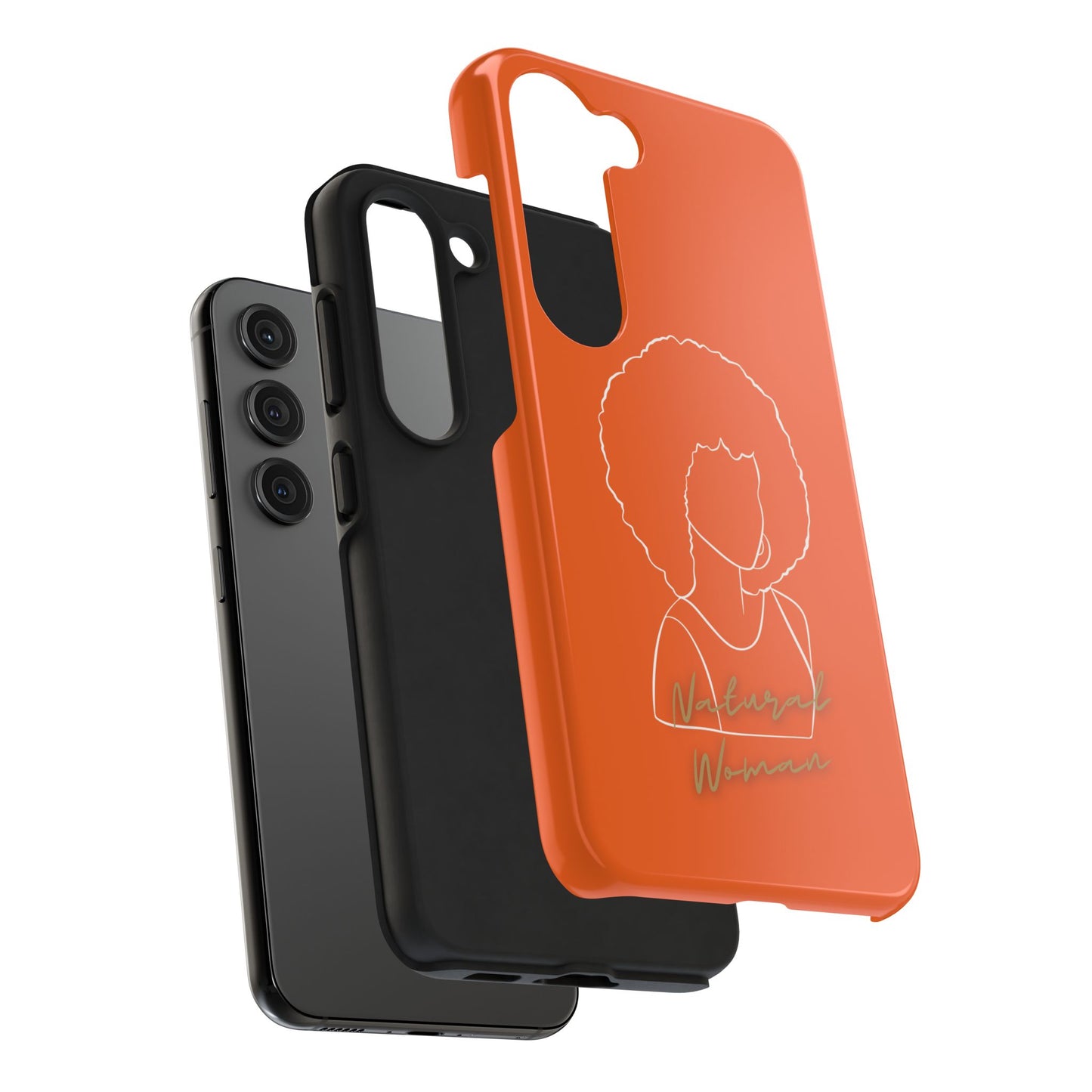 Natural Woman Afro (WL)Tough Phone Cases ORANGE