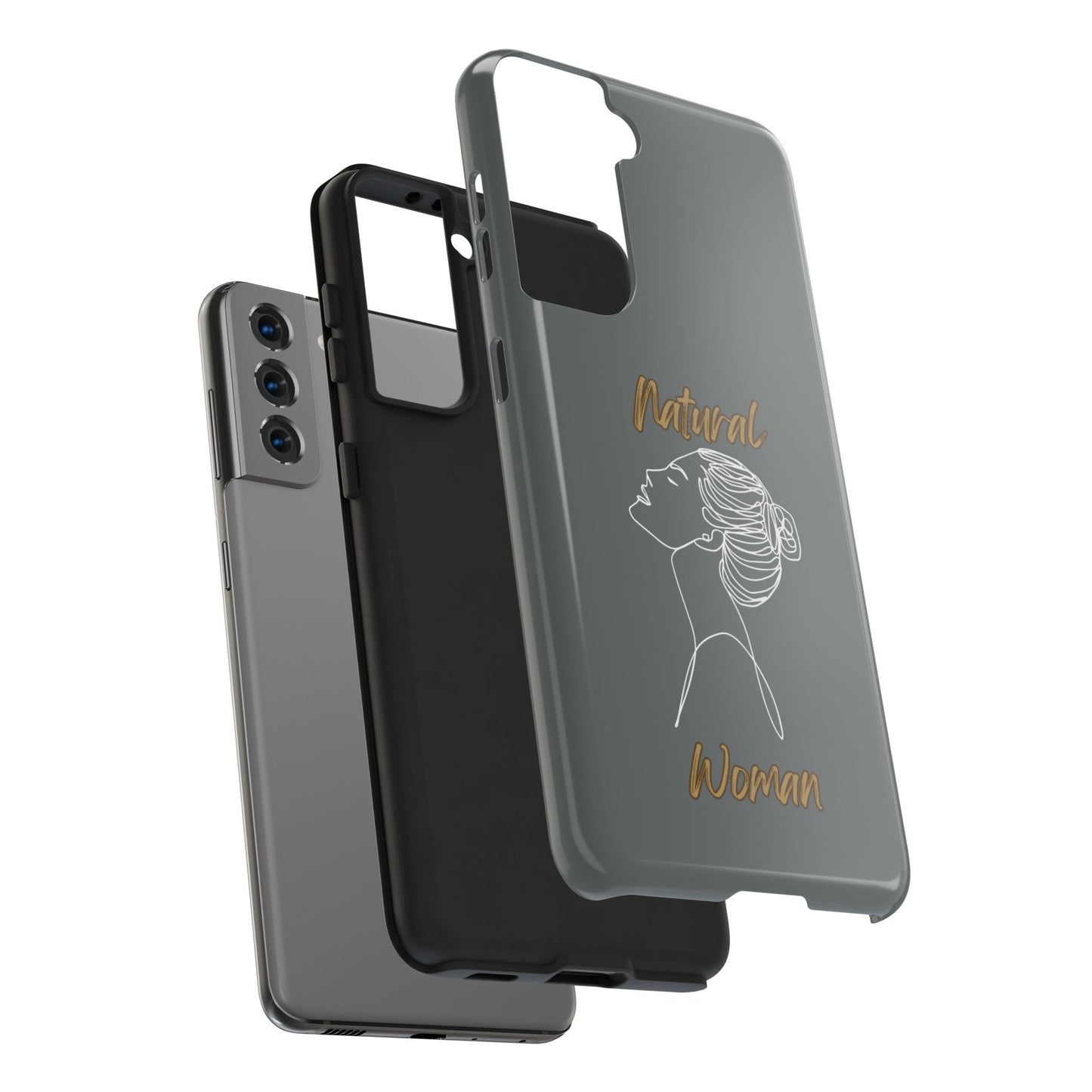 Natural Woman Wet Bun (WL) Tough Phone Cases DARK GREY