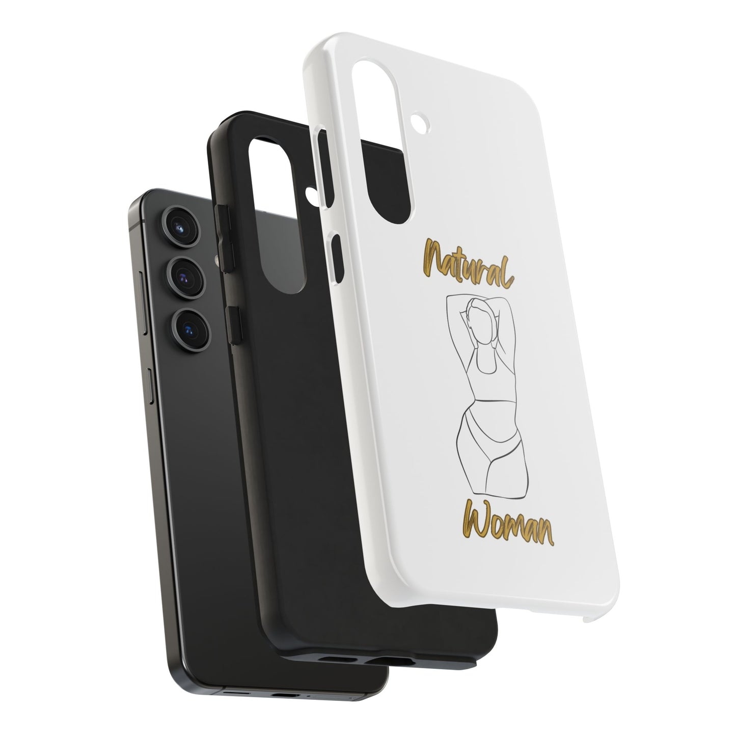 Natural Woman I Love Me (BL)Tough Phone Cases WHITE