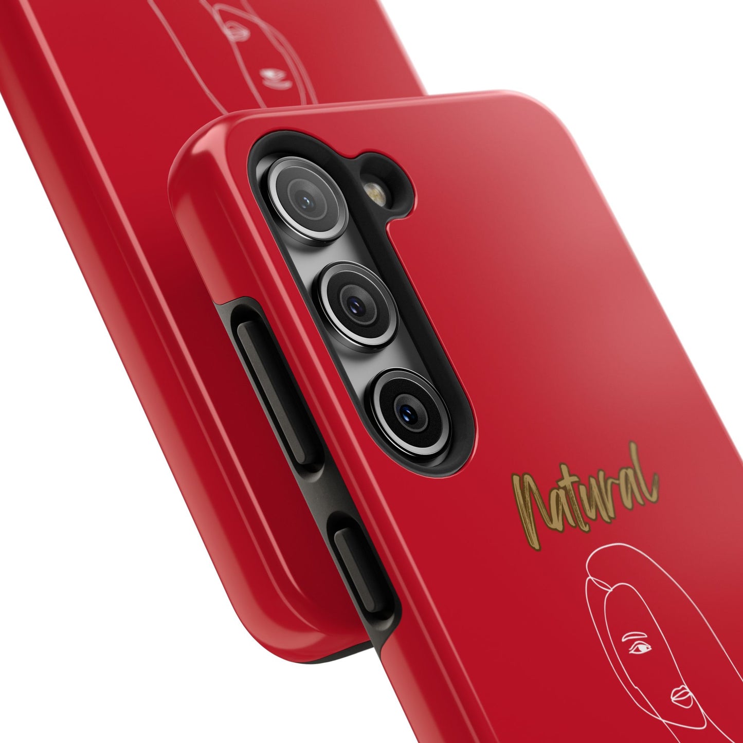 Natural Woman Covered Eye (WL)Tough Phone Cases DARK RED