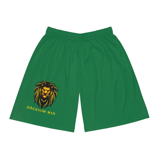 Kingdom Man (Gold) Basketball Shorts DARK GREEN