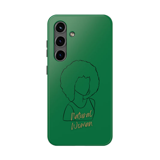 Natural Woman Afro (BL) Tough Phone Case DARK GREEN