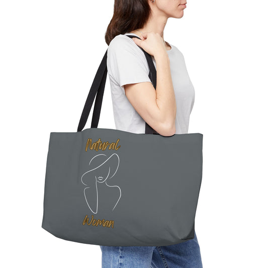 Natural Woman Sun Hat (WL) Weekender Tote Bag DARK GREY