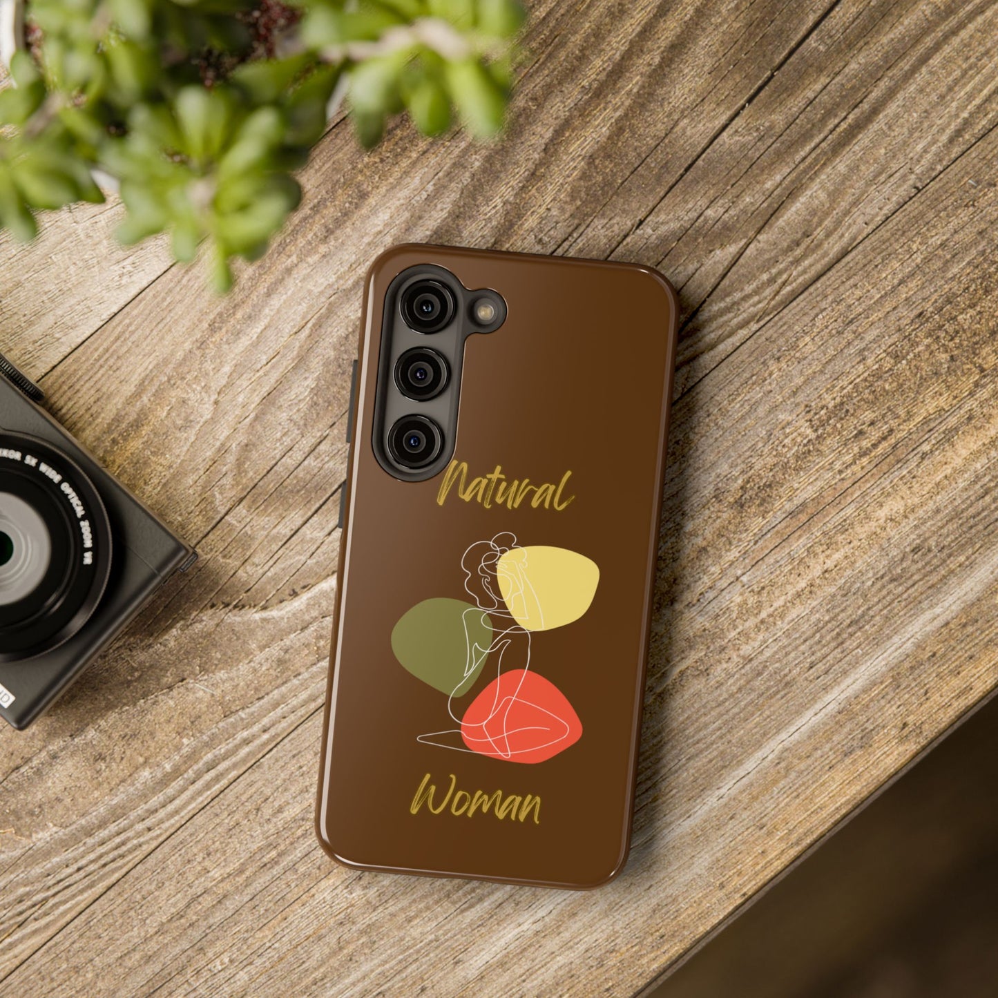 Natural Woman Colorful Pose (WL)Tough Phone Cases BROWN