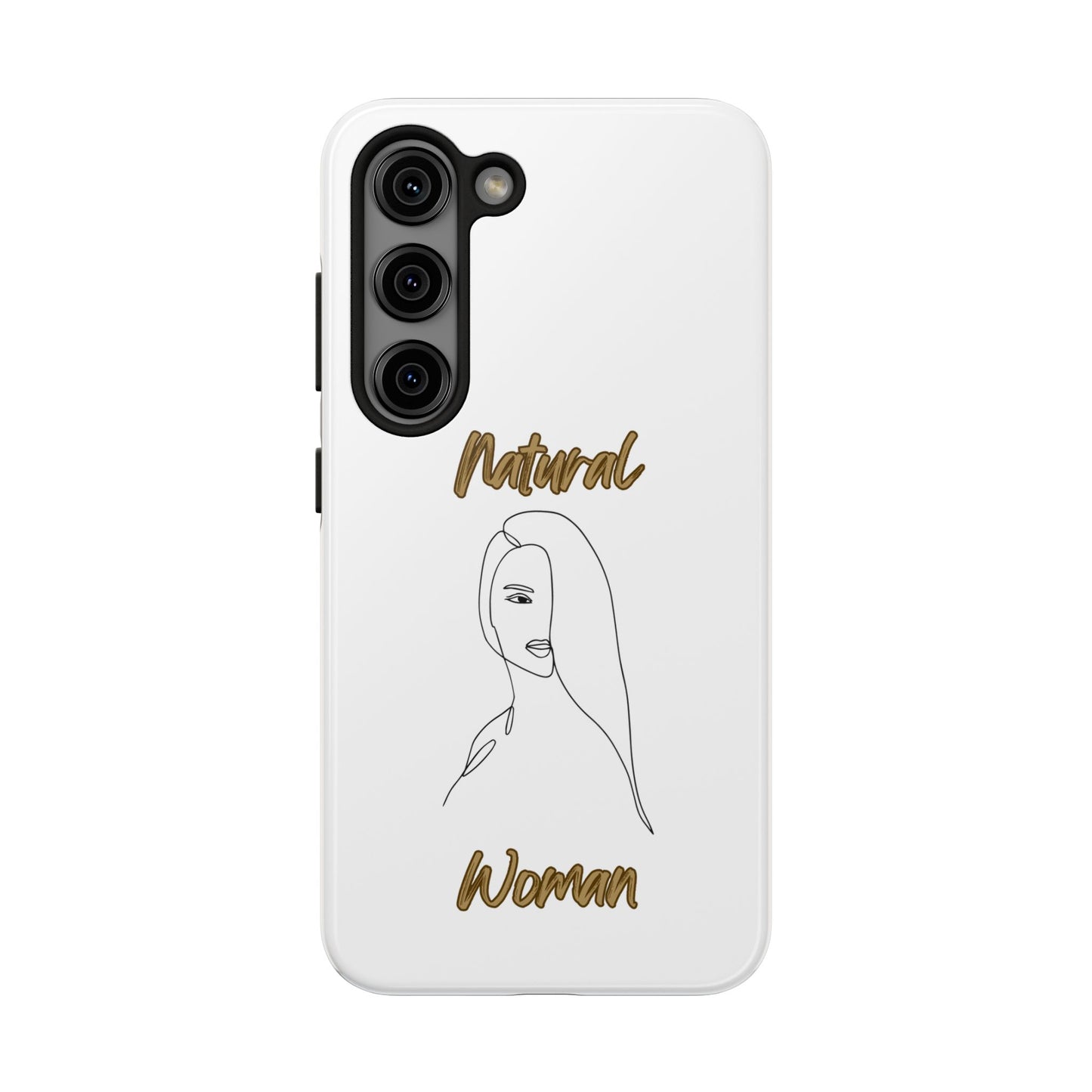 Natural Woman Covered Eye (BL)Tough Phone Cases WHITE