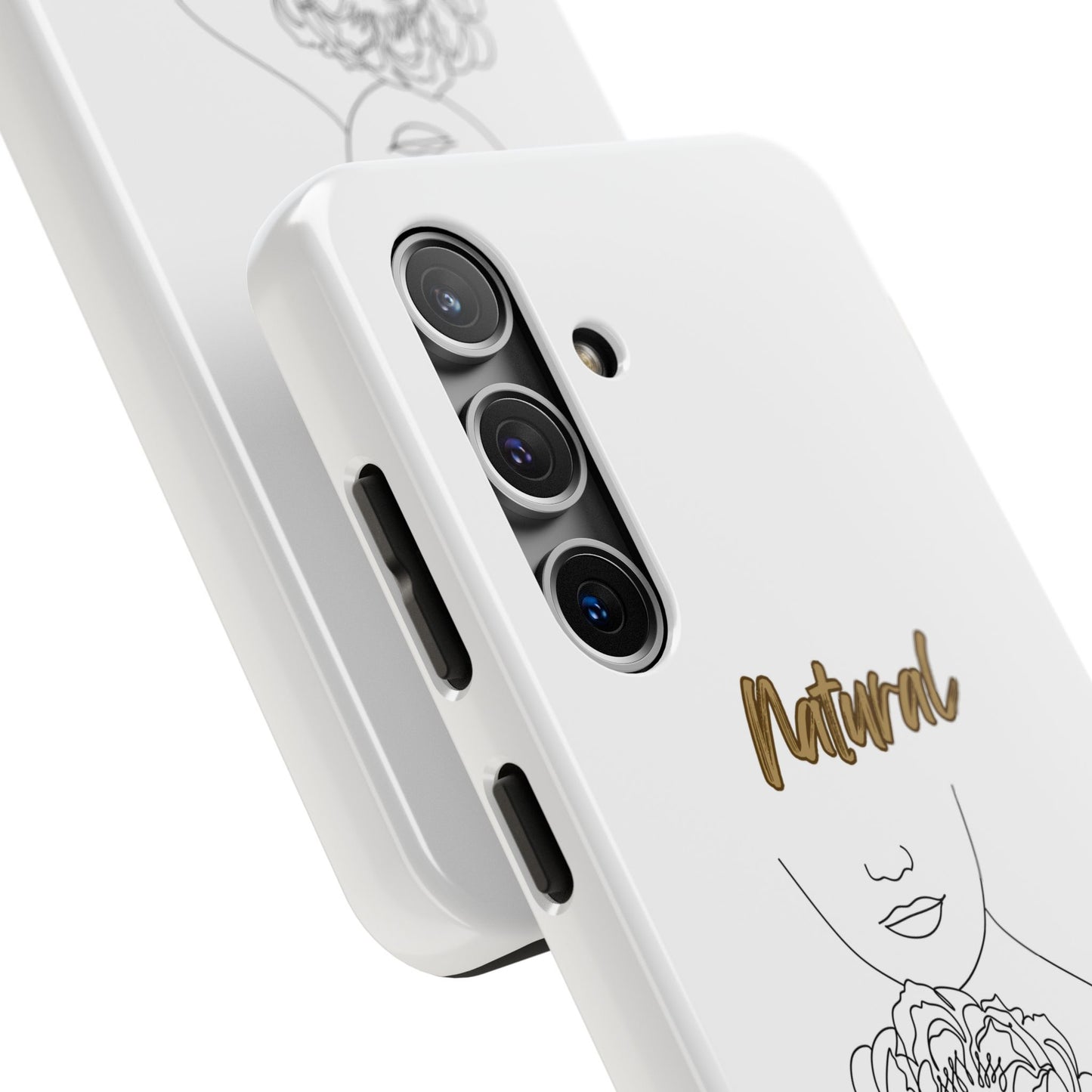 Natural Woman Kissed Flower (BL)Tough Phone Cases WHITE