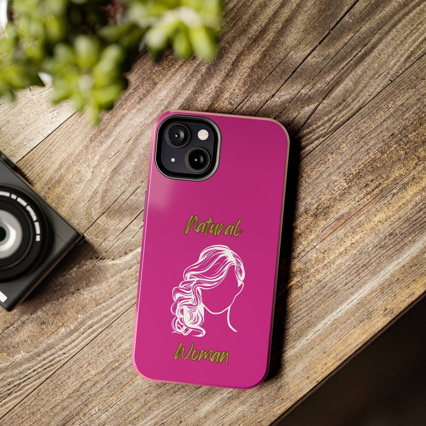 Natural Woman Long Curl (WL)Tough Phone Cases PINK