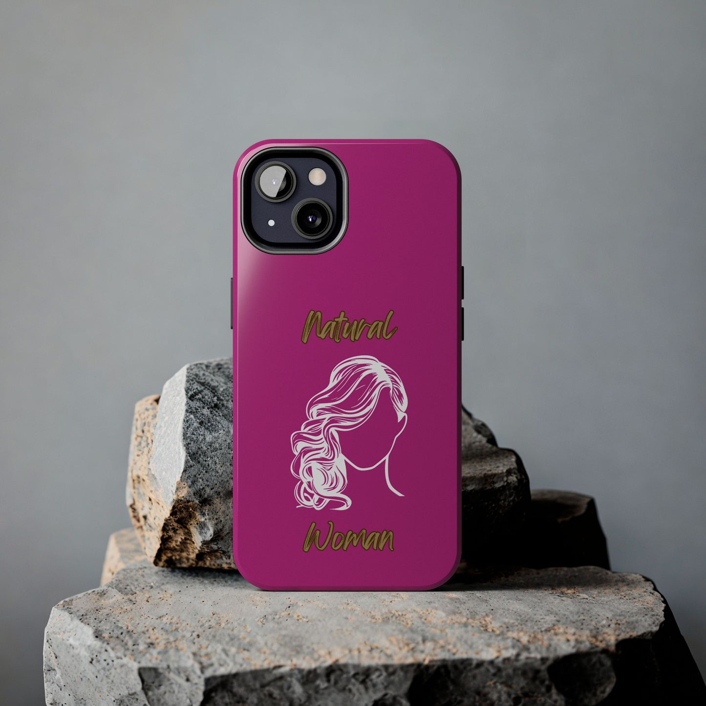 Natural Woman Long Curl (WL)Tough Phone Cases PINK