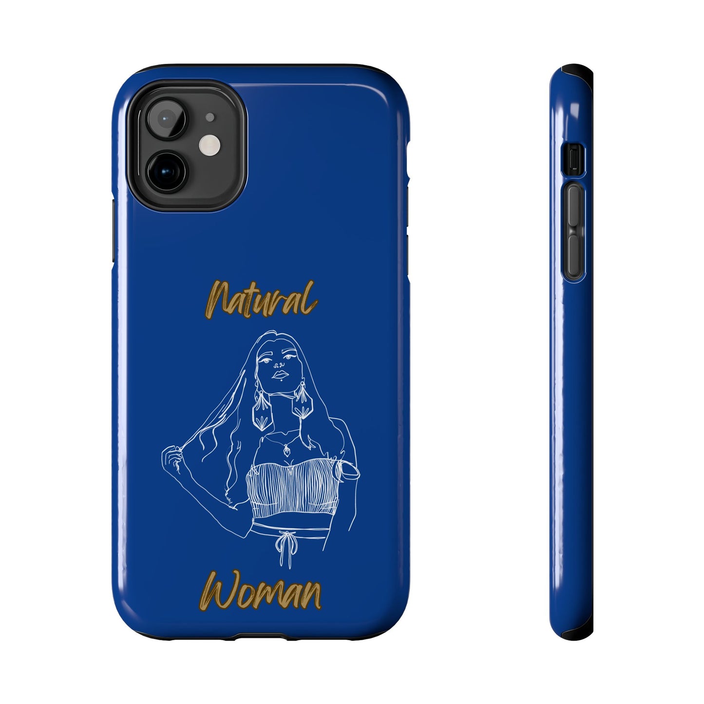 Natural Woman Thinking (WL)Tough Phone Cases DARK BLUE