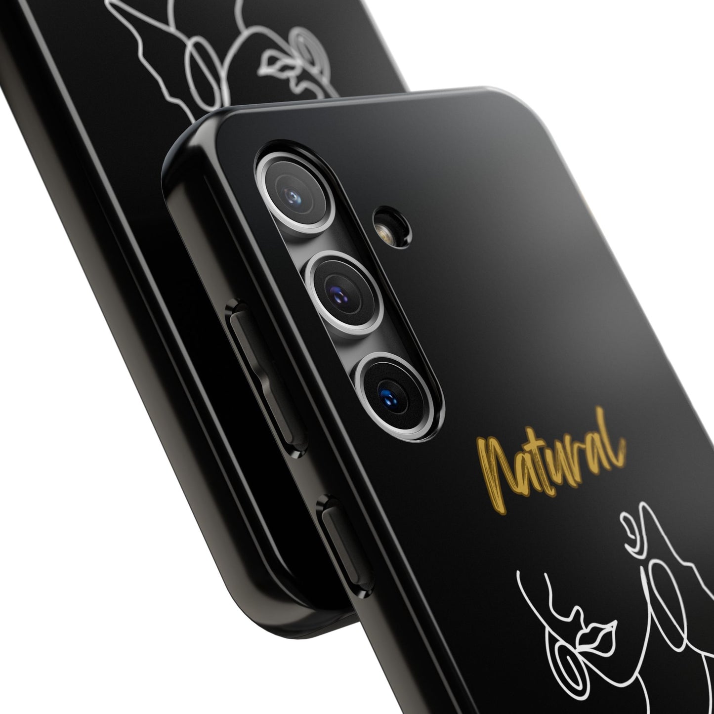 Natural Woman Lips (WL)Tough Phone Cases BLACK