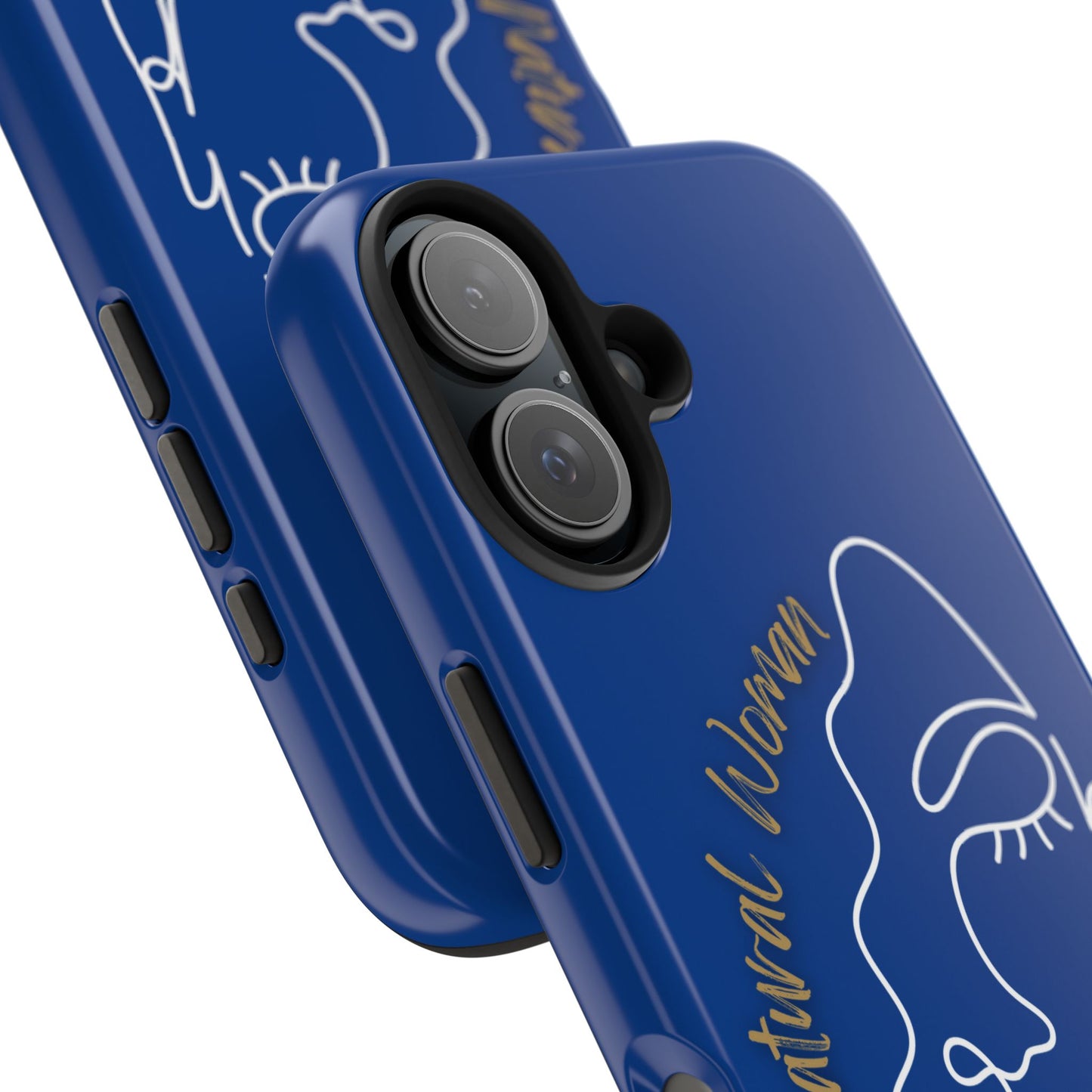 Natural Woman Half Face (WL)Tough Phone Case DARK BLUE