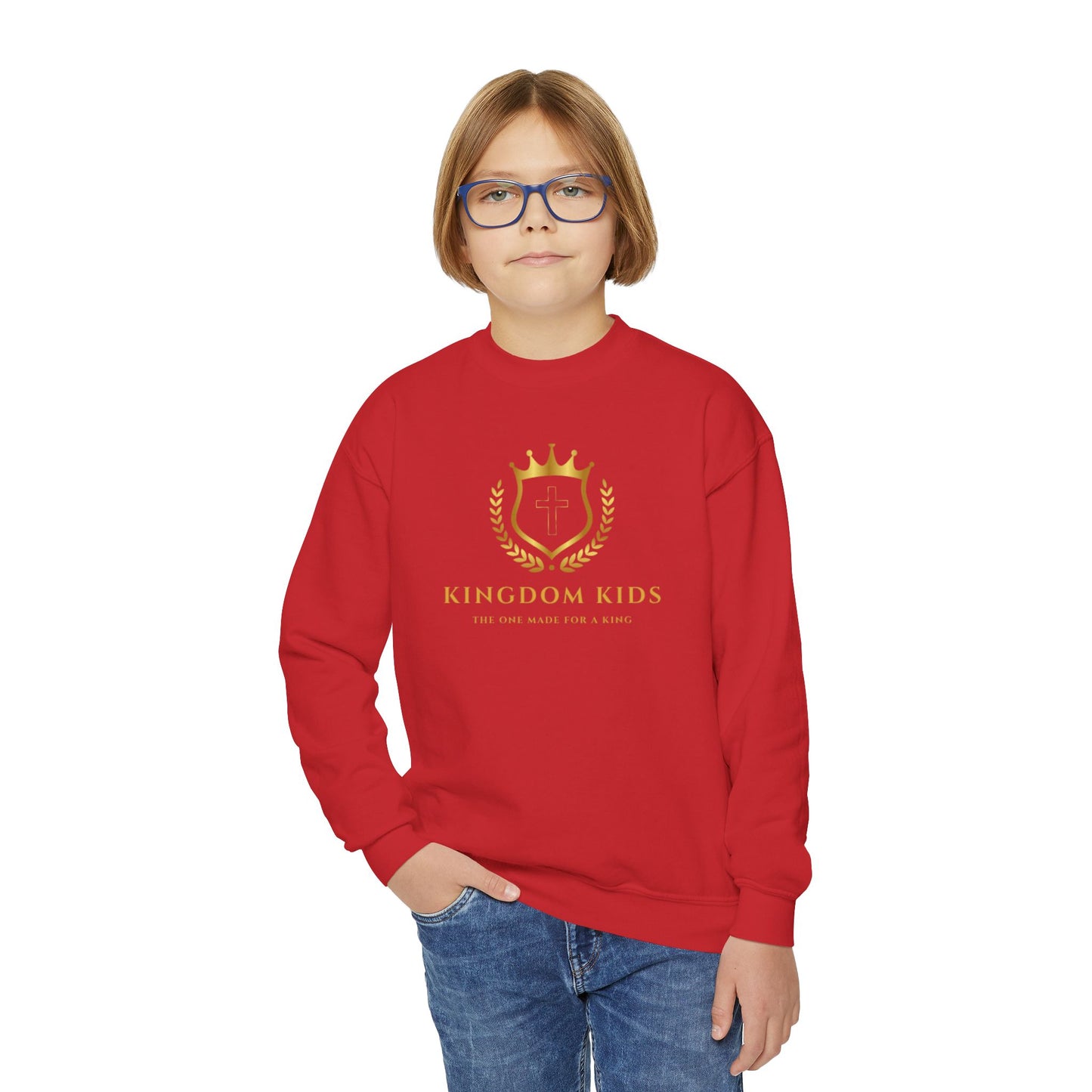 Kingdom Kids Youth Crewneck Sweatshirt - Faith-Inspired, Ephesians 6:1