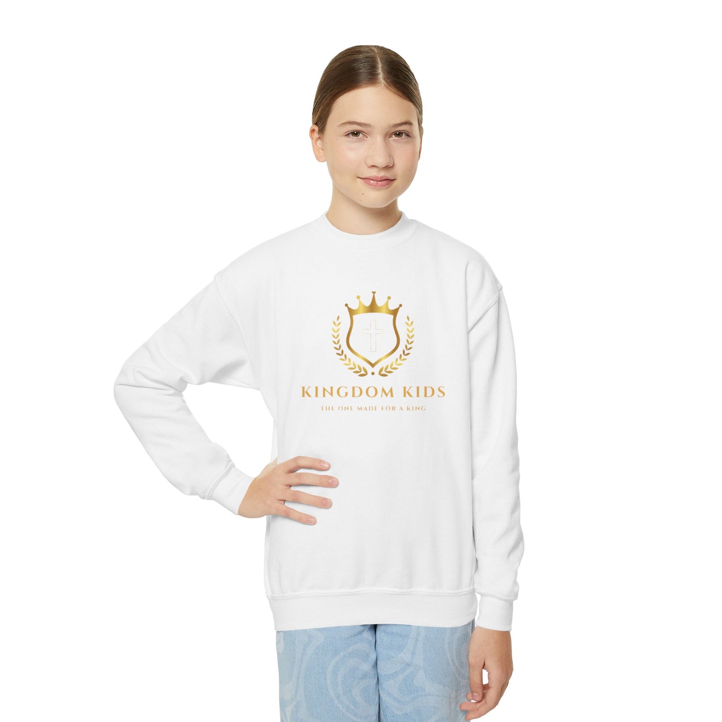 Kingdom Kids Youth Crewneck Sweatshirt - Faith-Inspired, Ephesians 6:1