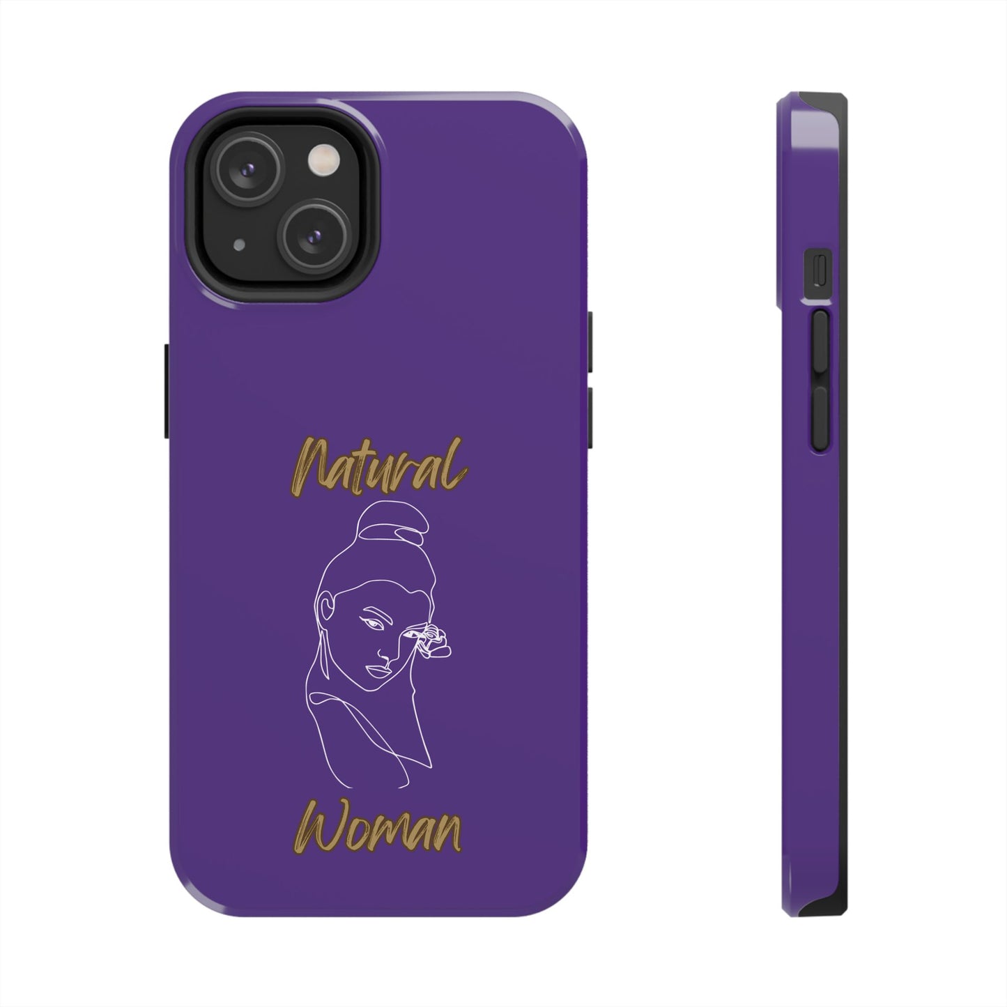 Natural Woman Sassy Bun (WL) Tough Phone Cases PURPLE