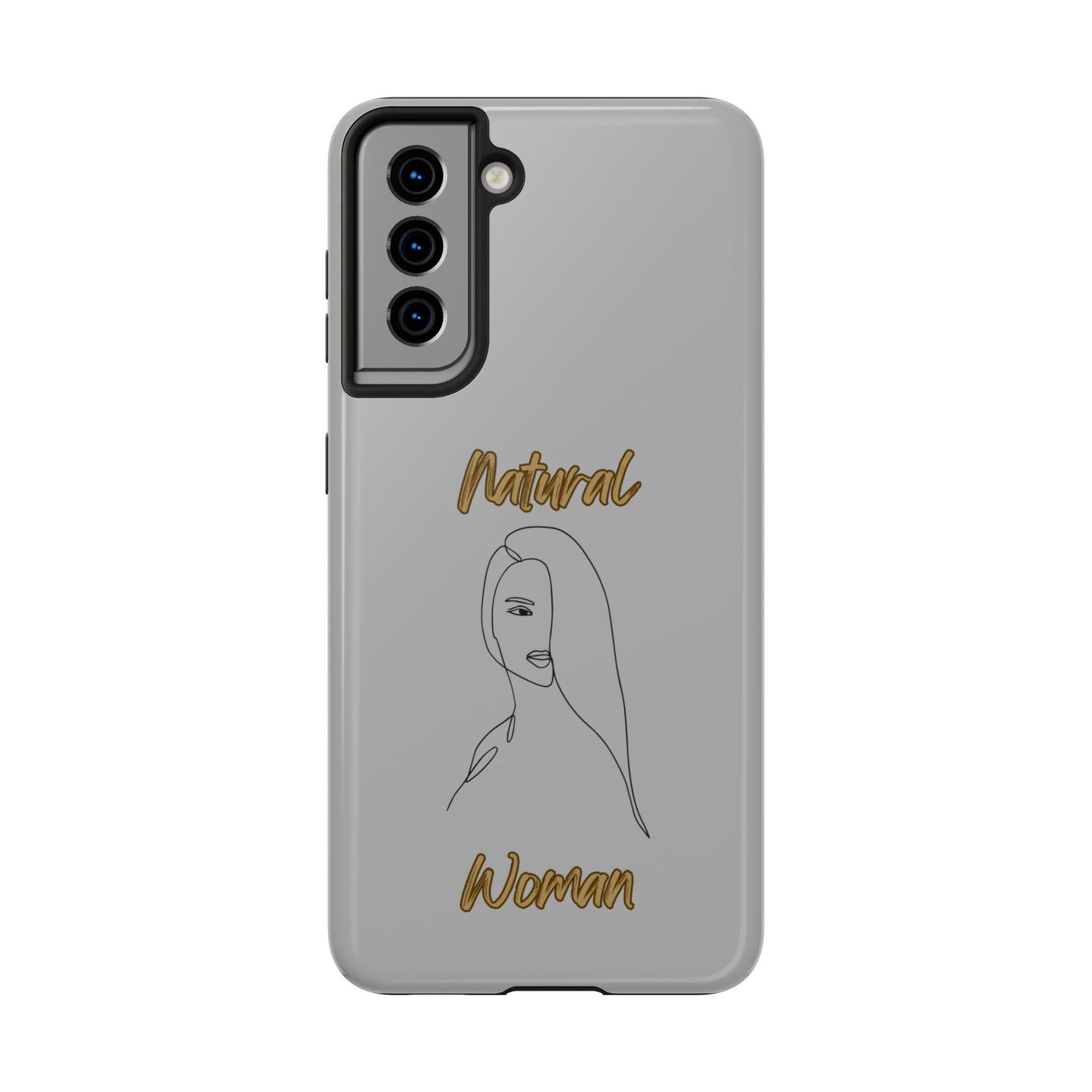 Natural Woman Covered Eye (BL)Tough Phone Cases LIGHT GREY