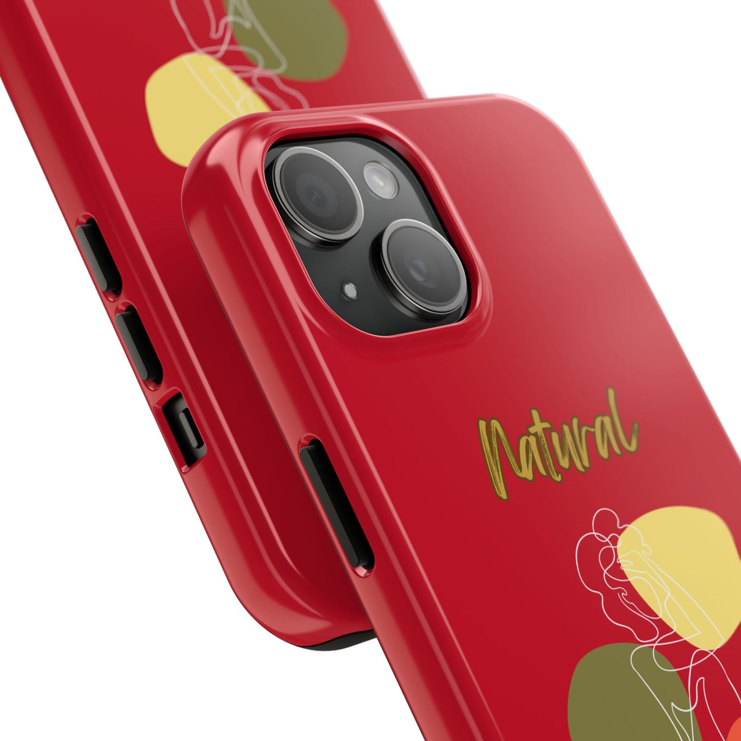 Natural Woman Colorful Pose (WL)Tough Phone Cases DARK RED