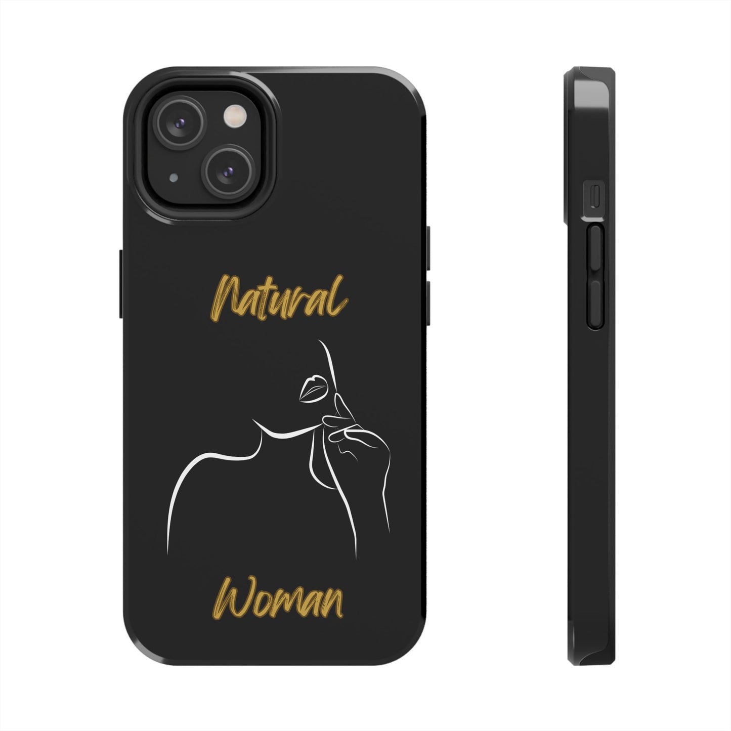 Natural Woman Chin Up (WL)Tough Phone Cases BLACK