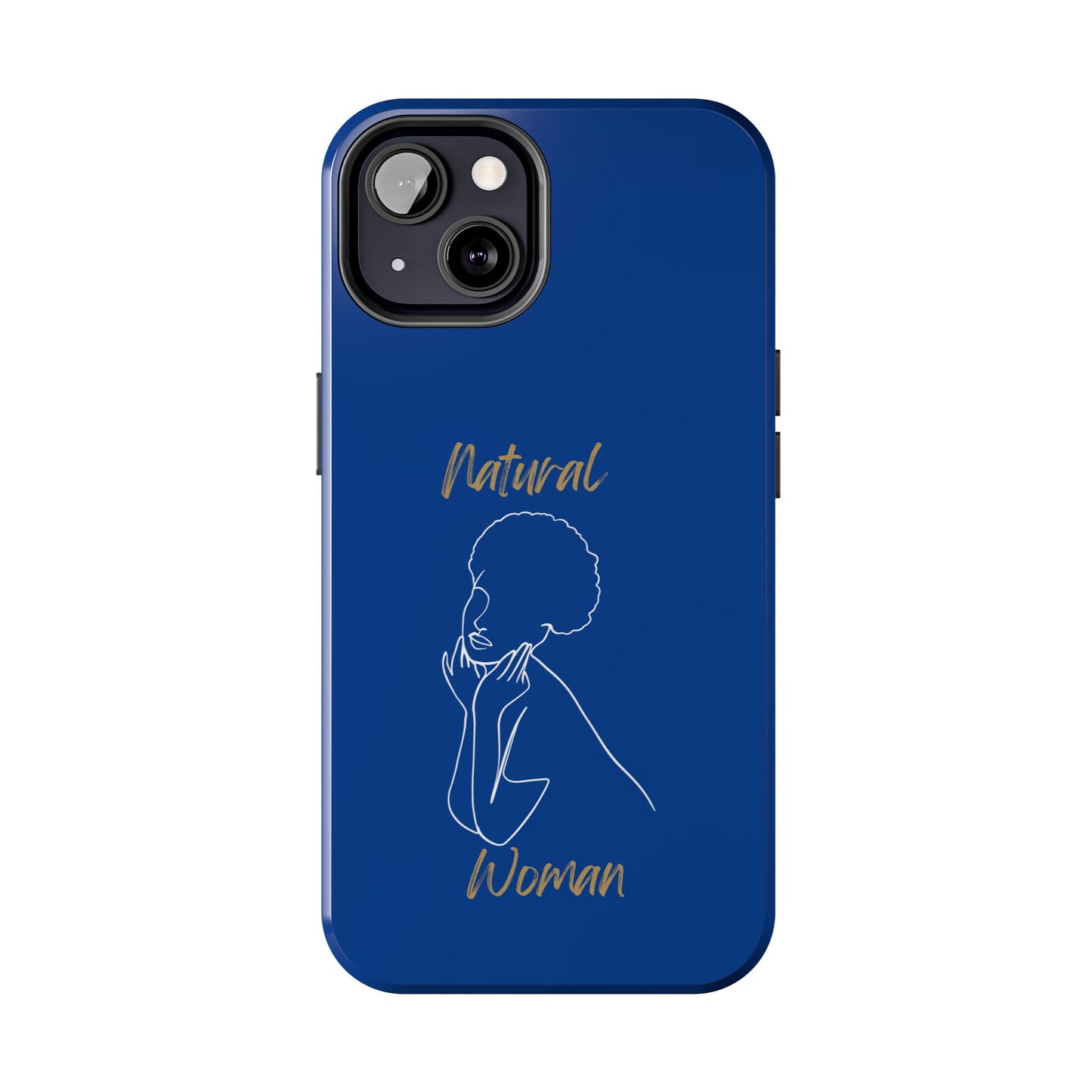 Natural Woman Cute Afro (WL)Tough Phone Cases DARK BLUE