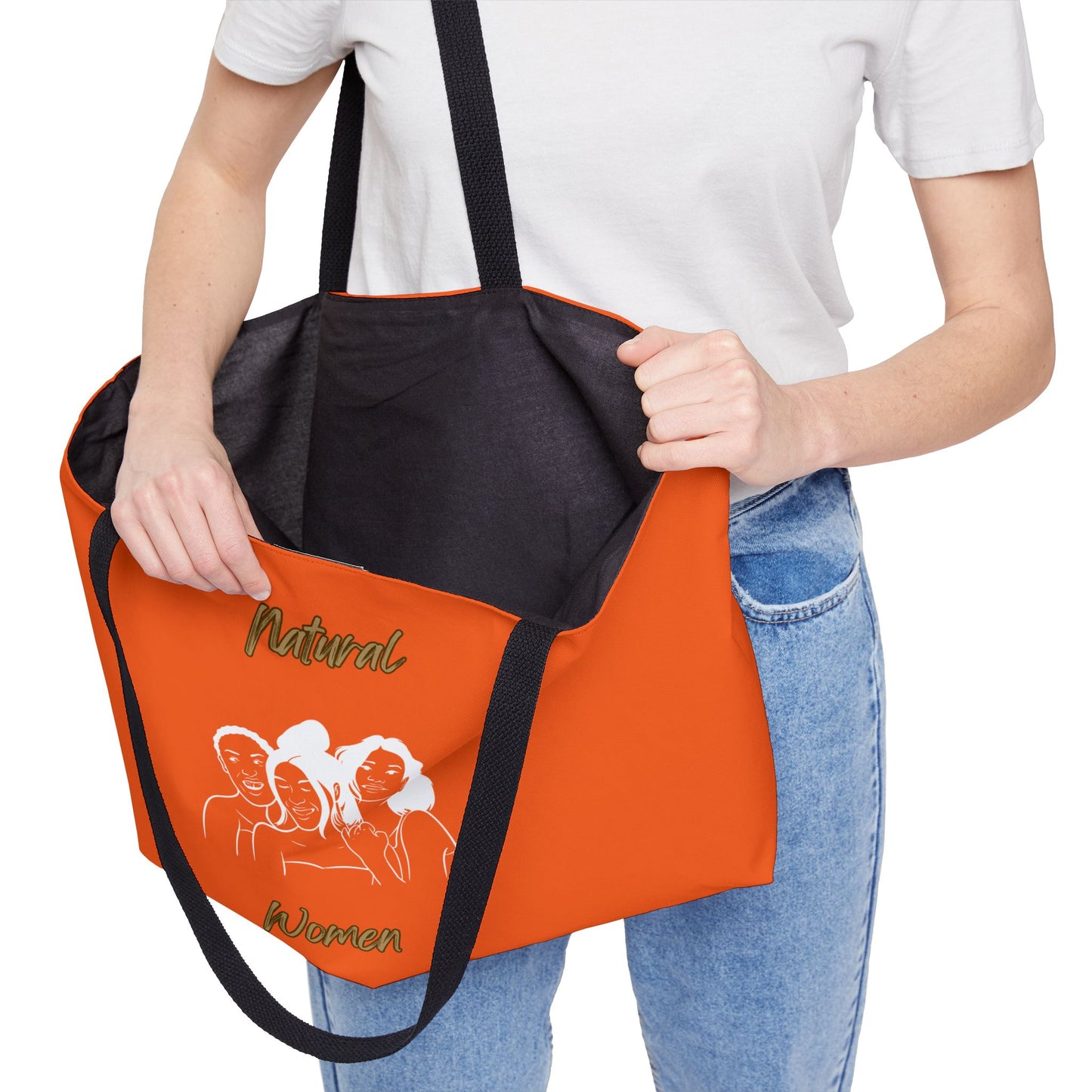 Natural Women Laughing Friends (WL) Weekender Tote Bag ORANGE