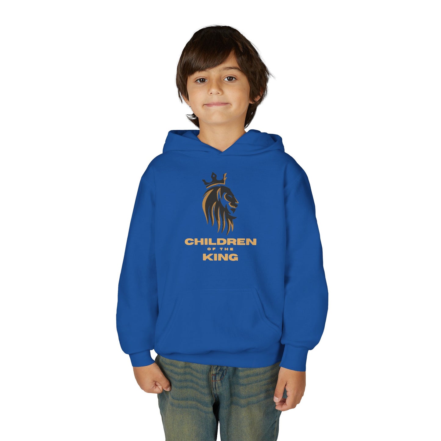 "Children of the King" Hoodie - BLACK Lion Design with Isaiah 54:13