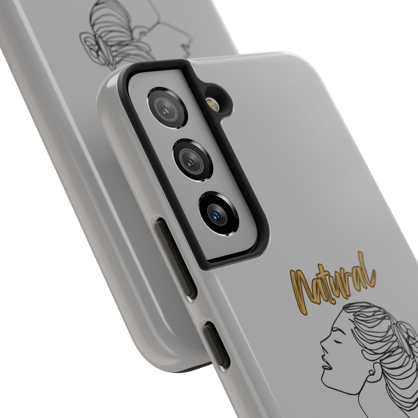 Natural Woman Wet Bun (BL) Tough Phone Cases LIGHT GREY