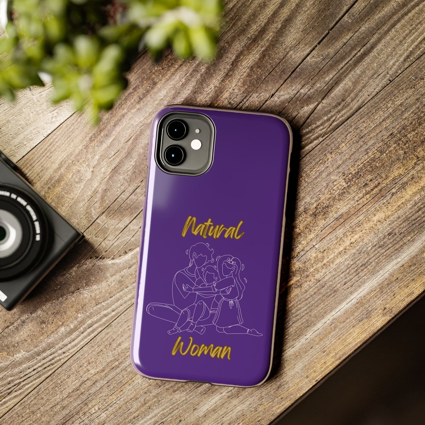 Natural Woman Bear Hugs (WL) Tough Phone Cases PURPLE