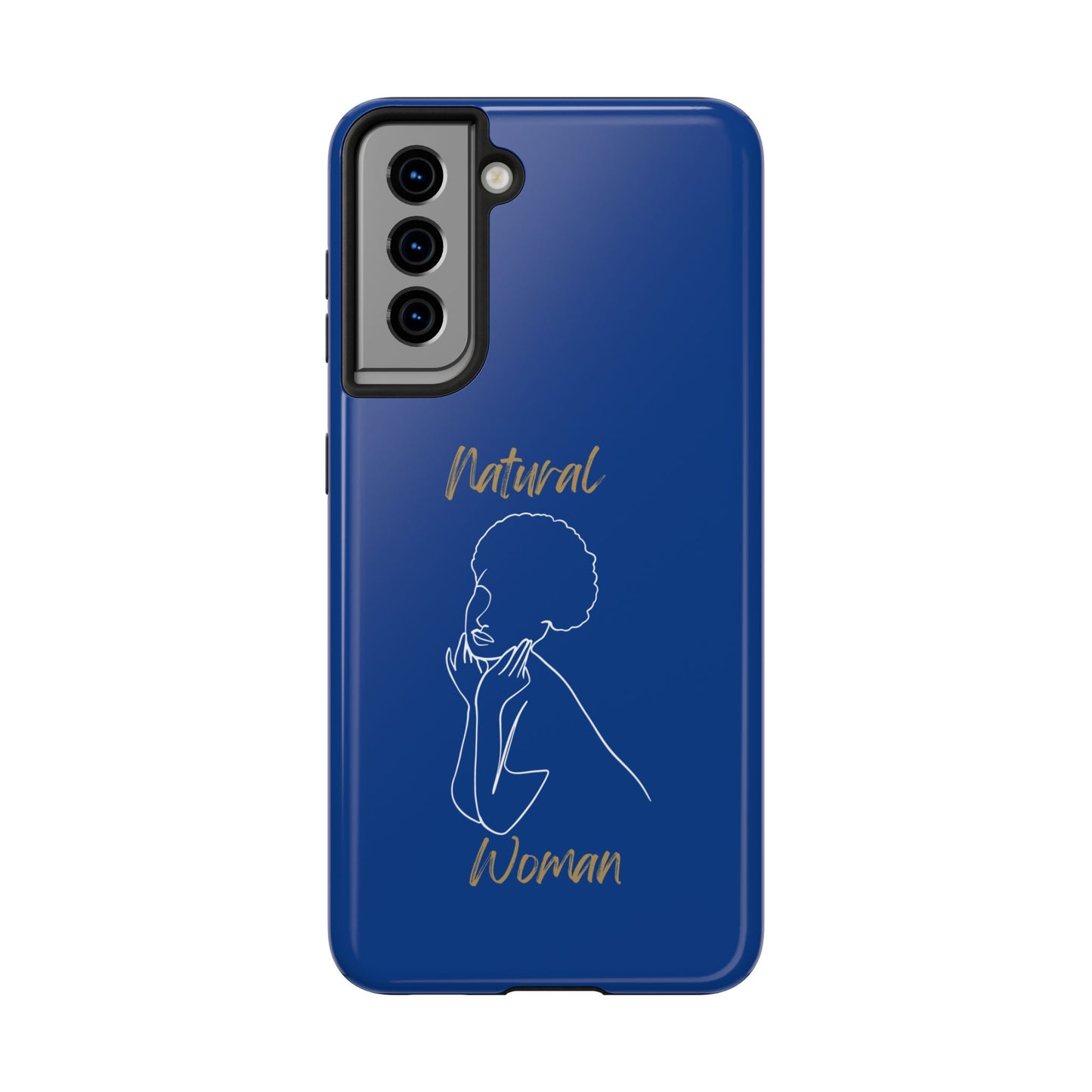 Natural Woman Cute Afro (WL)Tough Phone Cases DARK BLUE