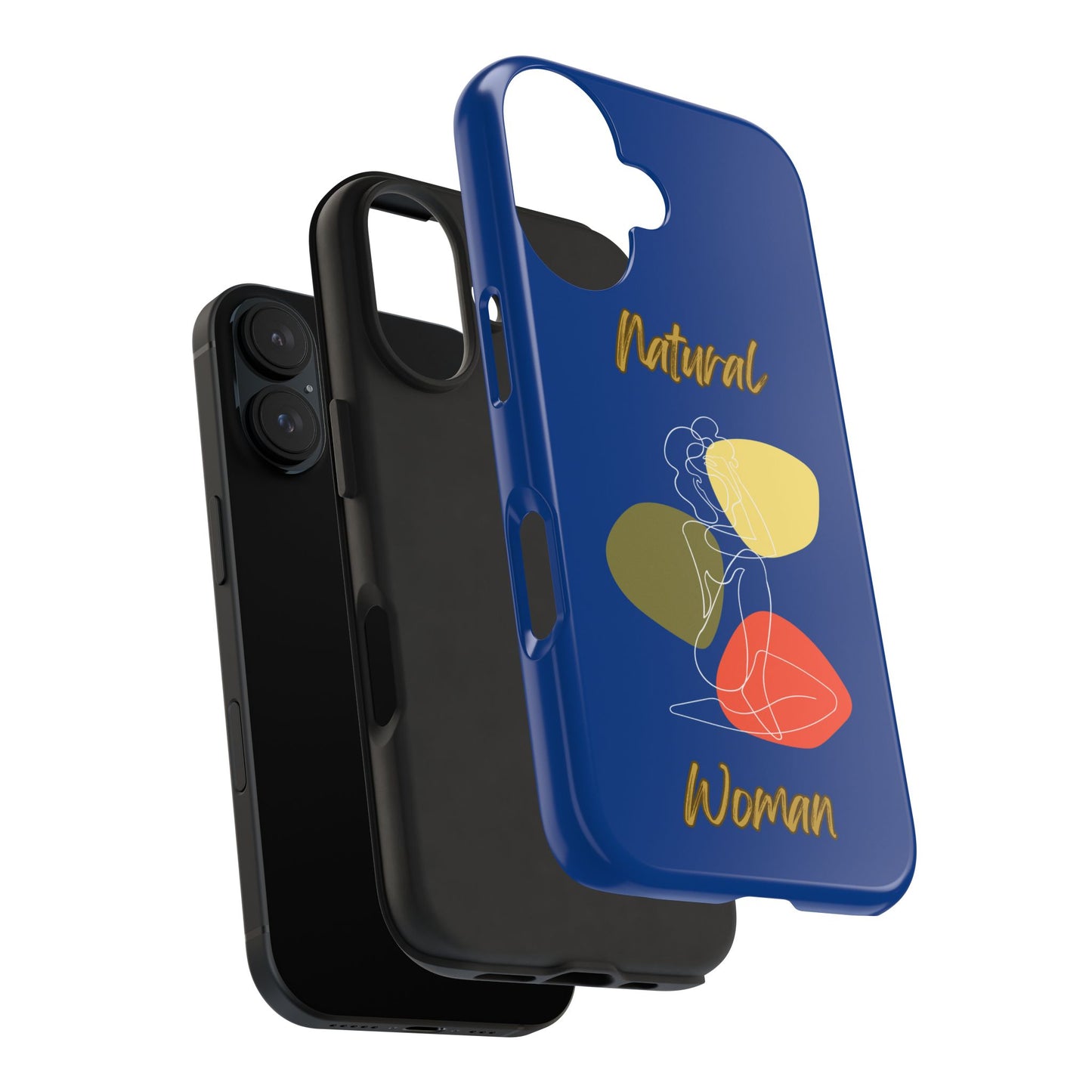 Natural Woman Colorful Pose (WL)Tough Phone Cases DARK BLUE