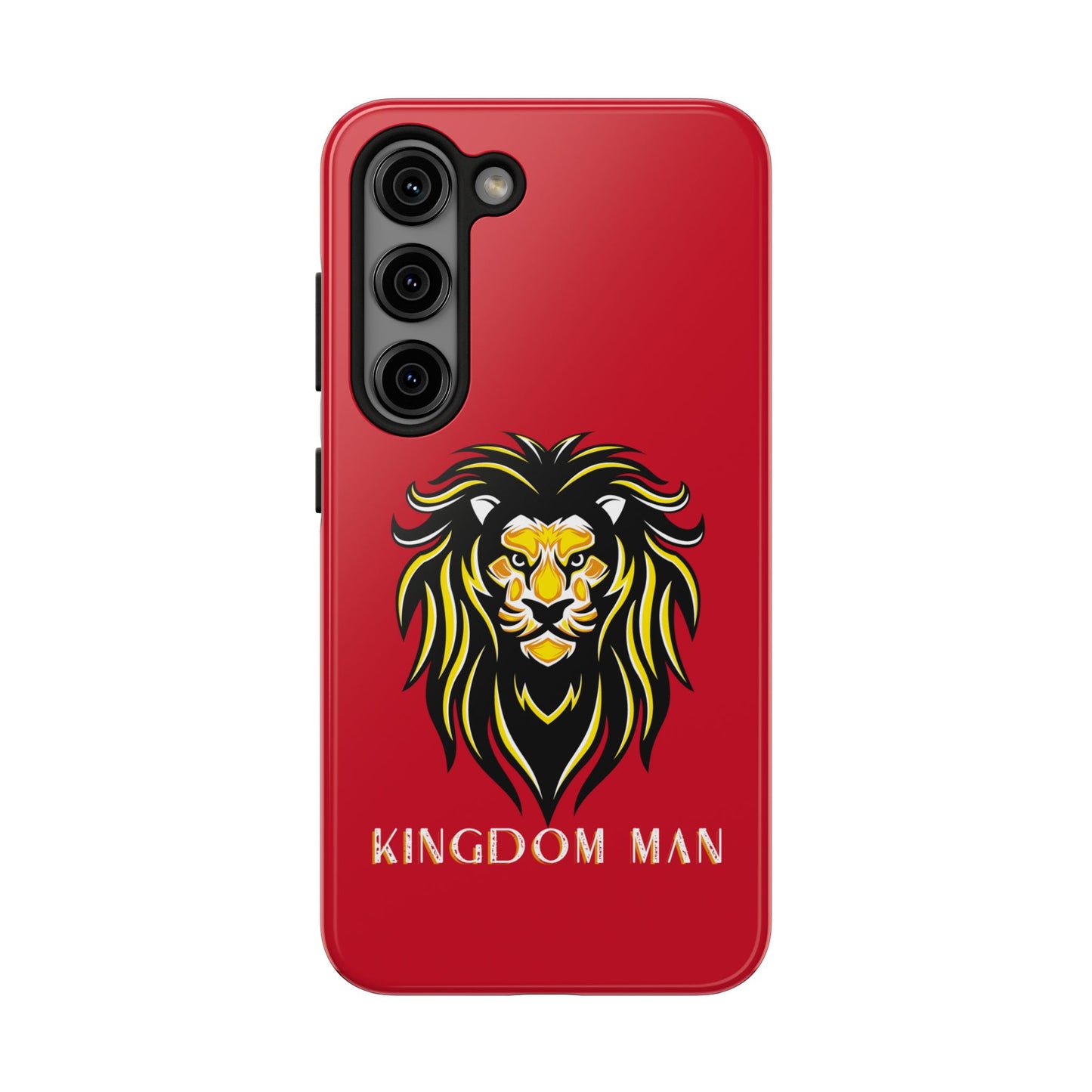 Kingdom Man (White-Gold Label) Tough Phone Case DARK RED