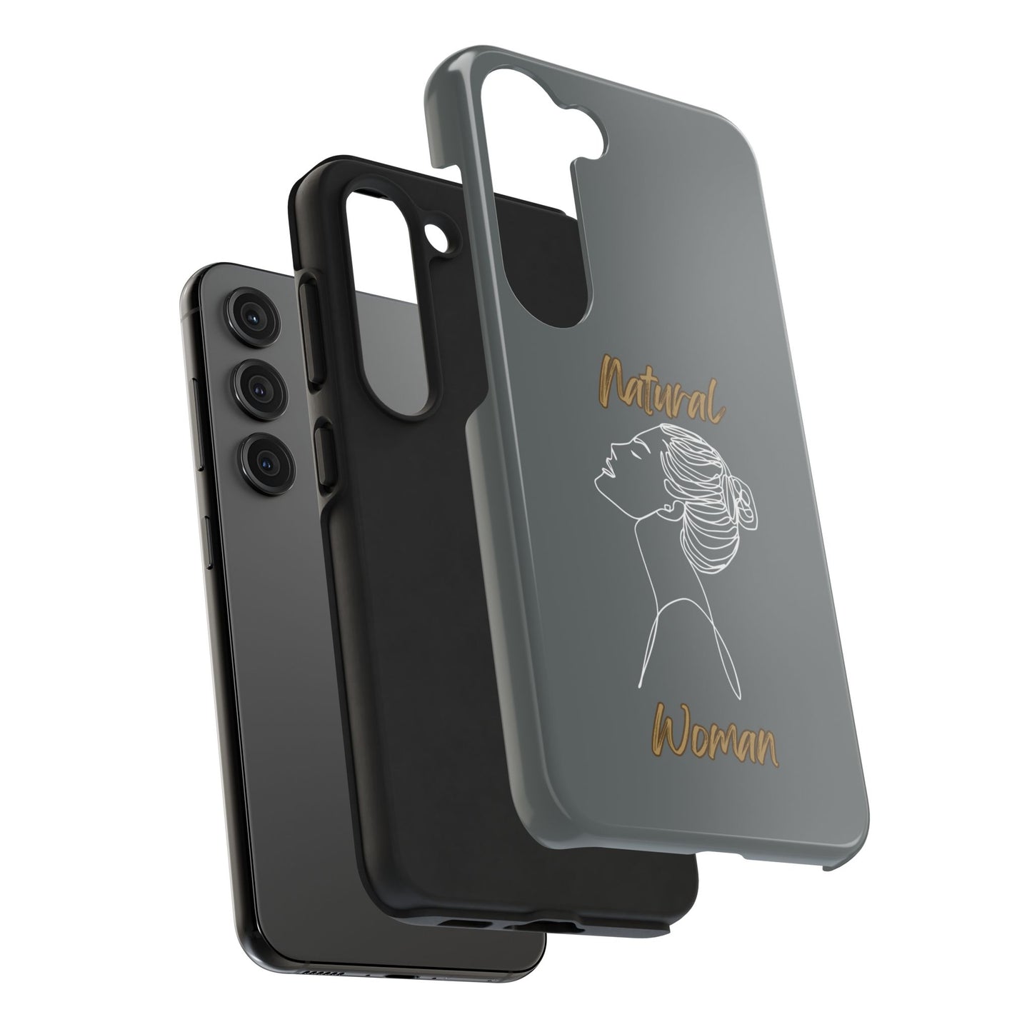 Natural Woman Wet Bun (WL) Tough Phone Cases DARK GREY