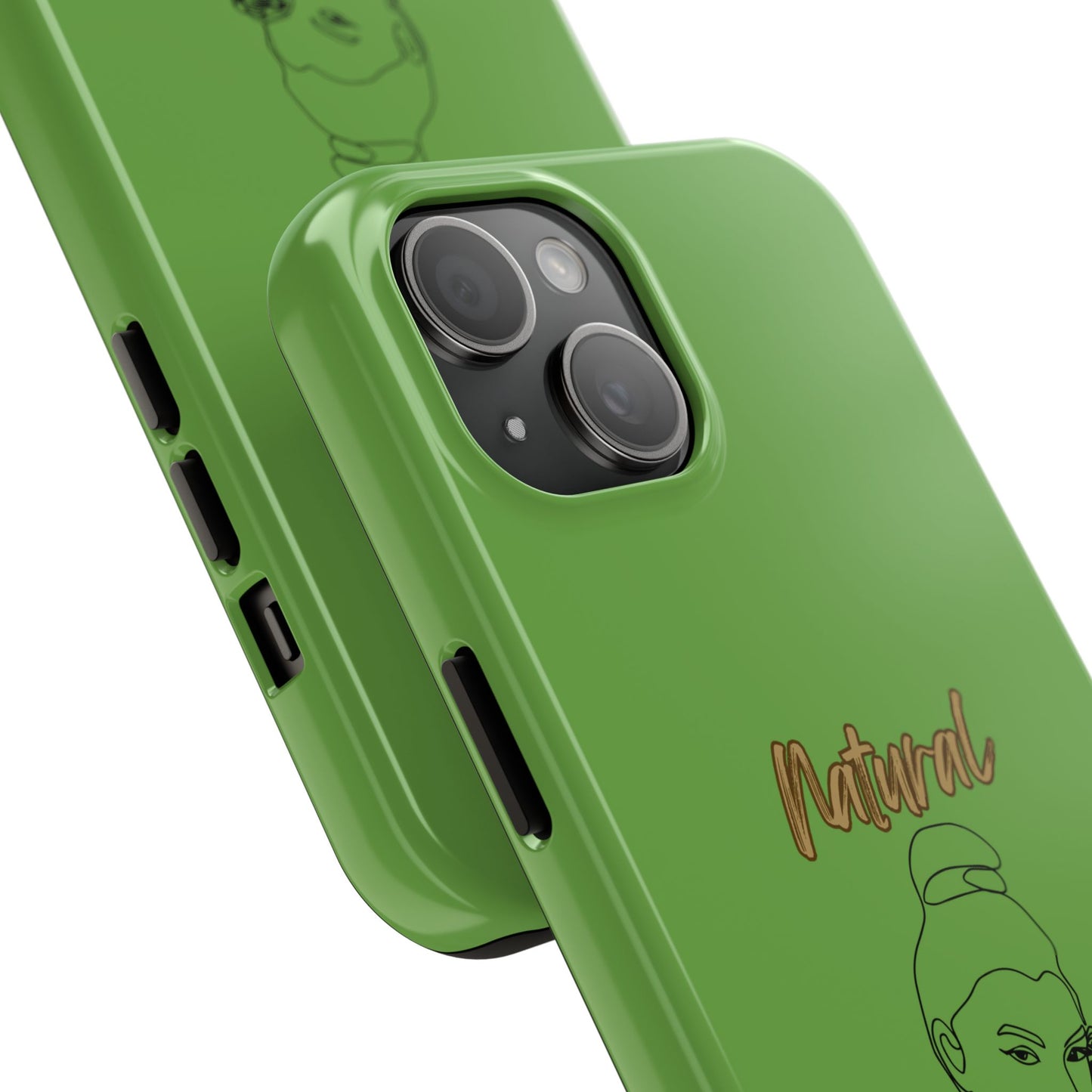 Natural Woman Sassy Bun (BL) Tough Phone Cases GREEN