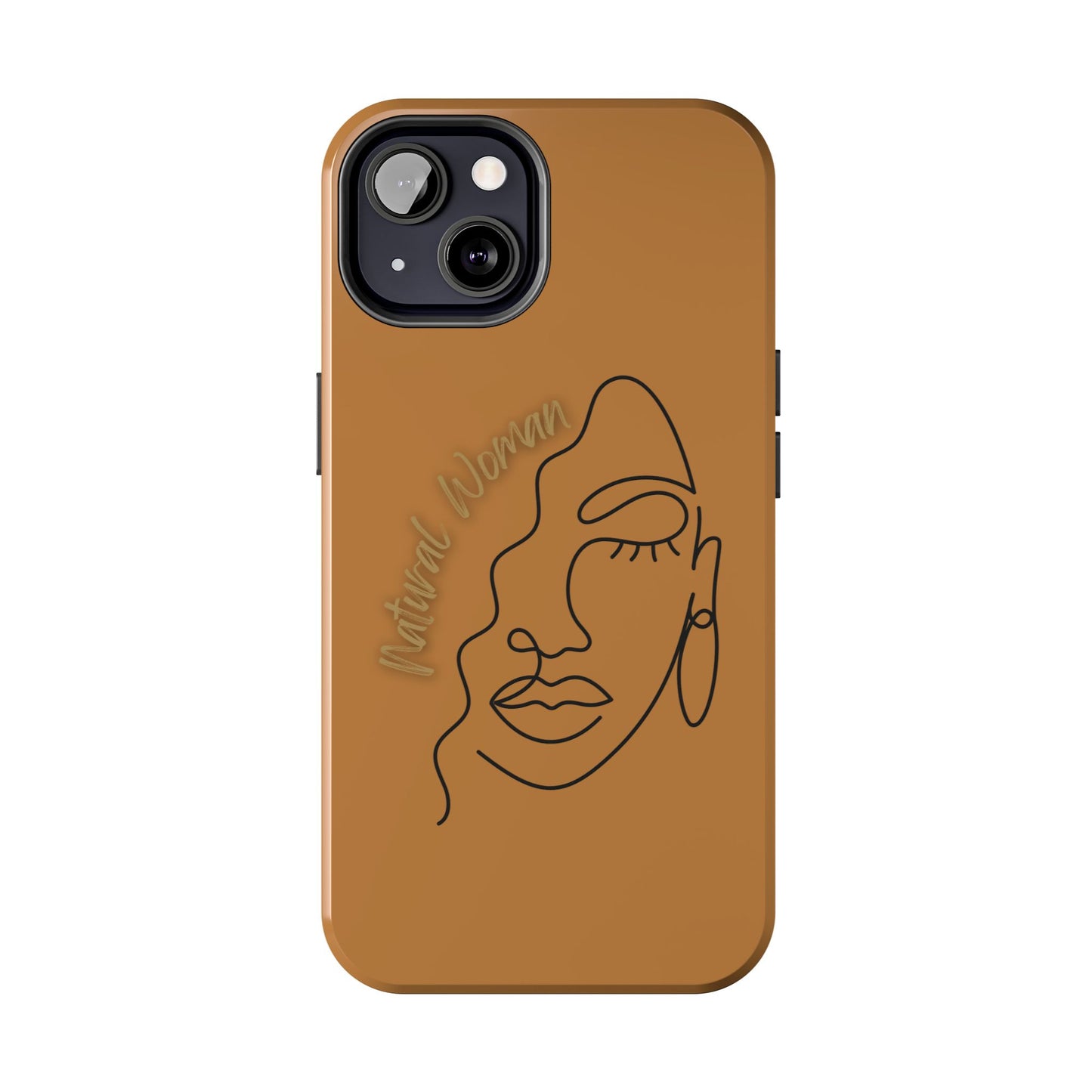 Natural Woman Half Face (BL)Tough Phone Case LIGHT BROWN
