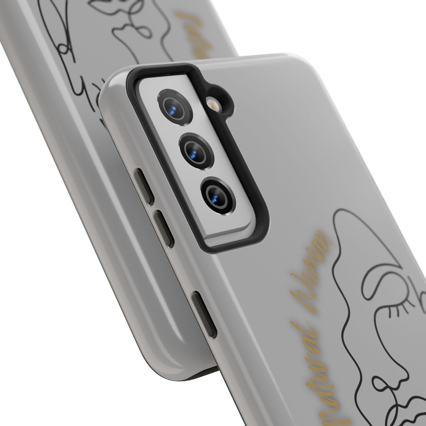 Natural Woman Half Face (BL)Tough Phone Case LIGHT GREY