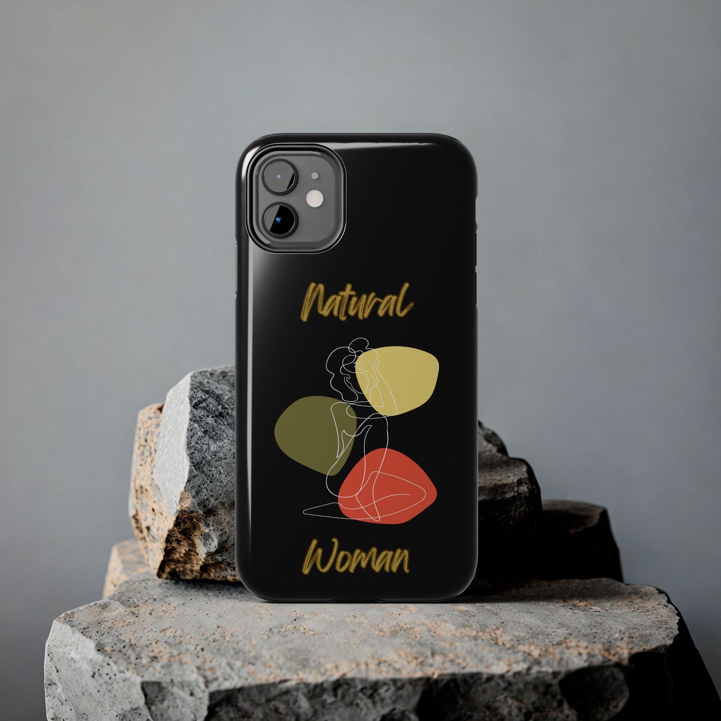 Natural Woman Colorful Pose (WL)Tough Phone Cases BLACK