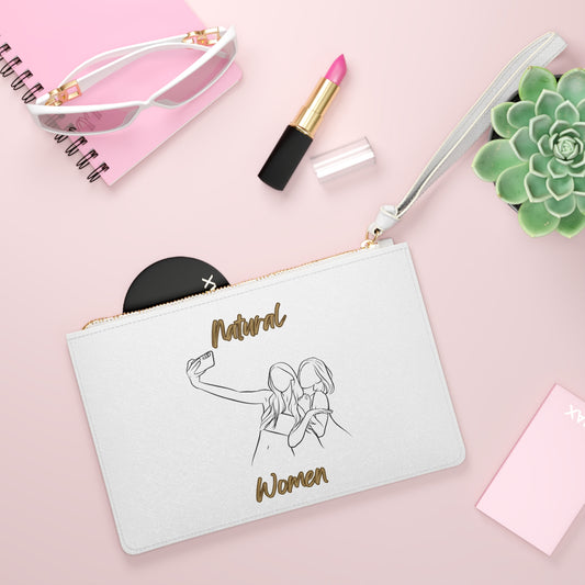 Natural Women Friends Selfie (BL) Clutch Bag WHITE