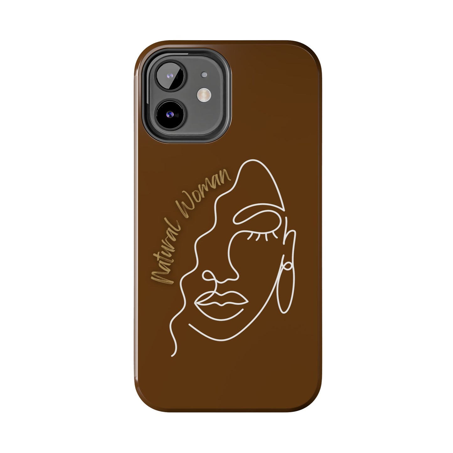 Natural Woman Half Face (WL)Tough Phone Case BROWN