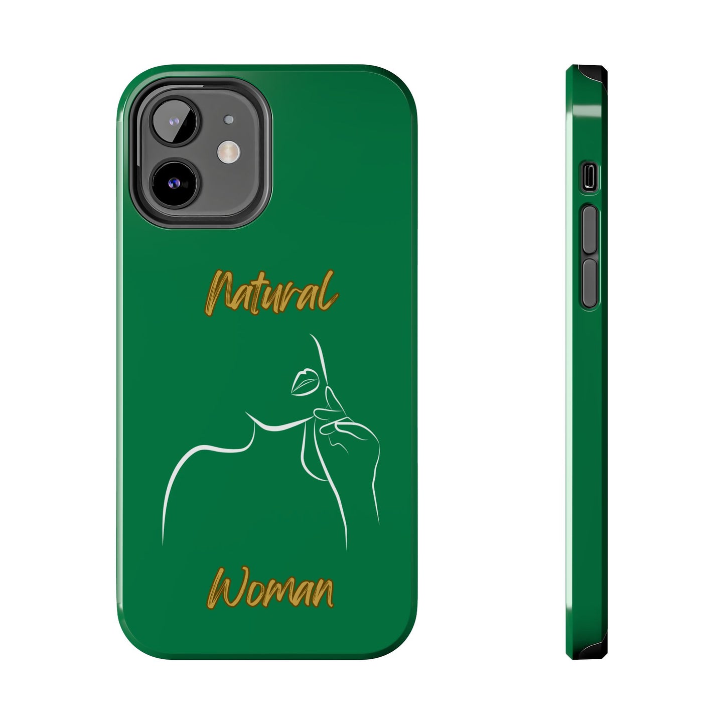 Natural Woman Chin Up (WL)Tough Phone Cases DARK GREEN