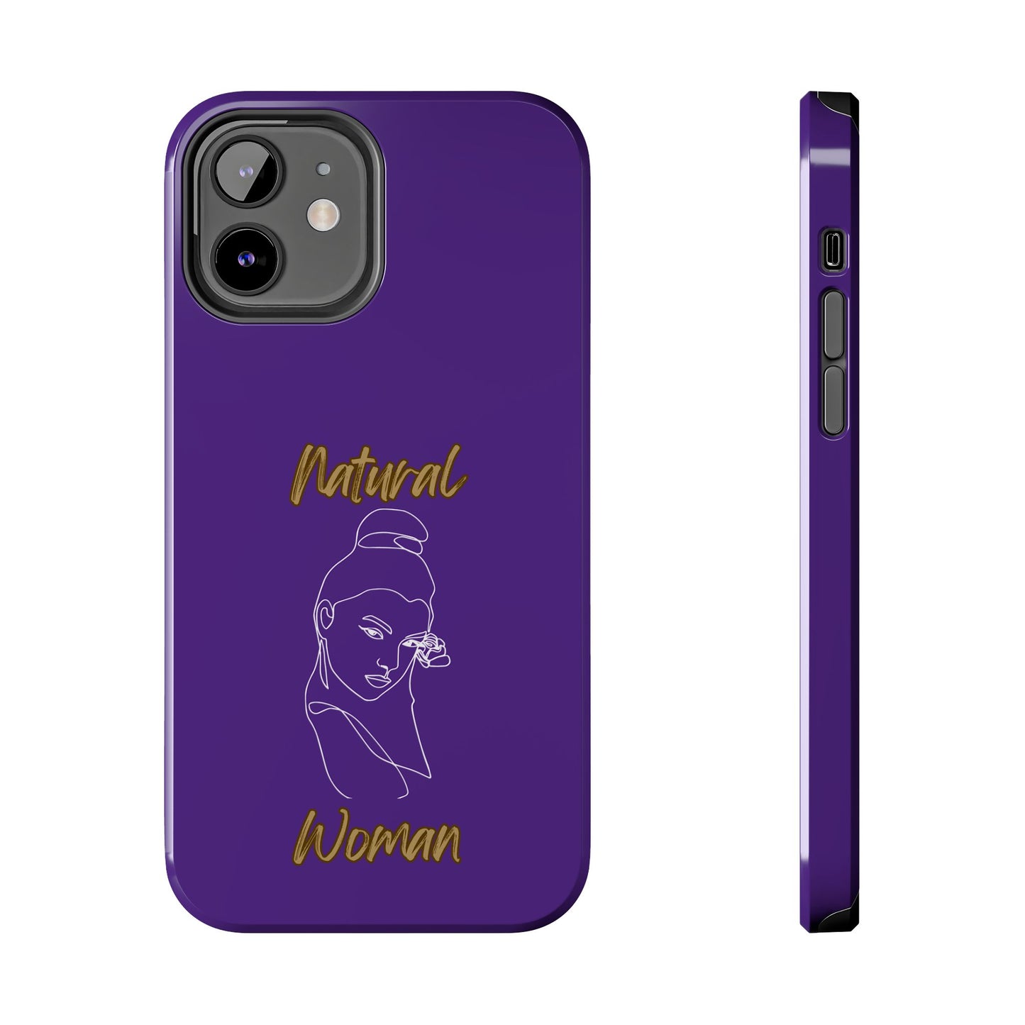 Natural Woman Sassy Bun (WL) Tough Phone Cases PURPLE